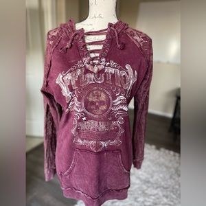 Affliction long sleeved hoodie
